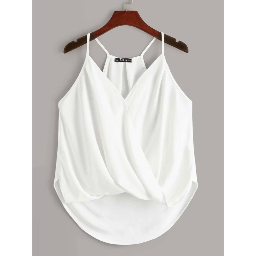 Shein Asymmetrical Hem Wrap Cami Top